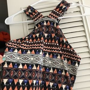 Tribal print crop top